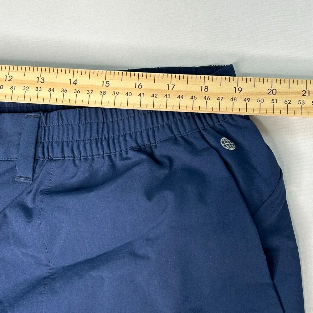 Adidas Mens Golf Pants 40x30 Navy Blue Stretch Performance Tapered Lightweight